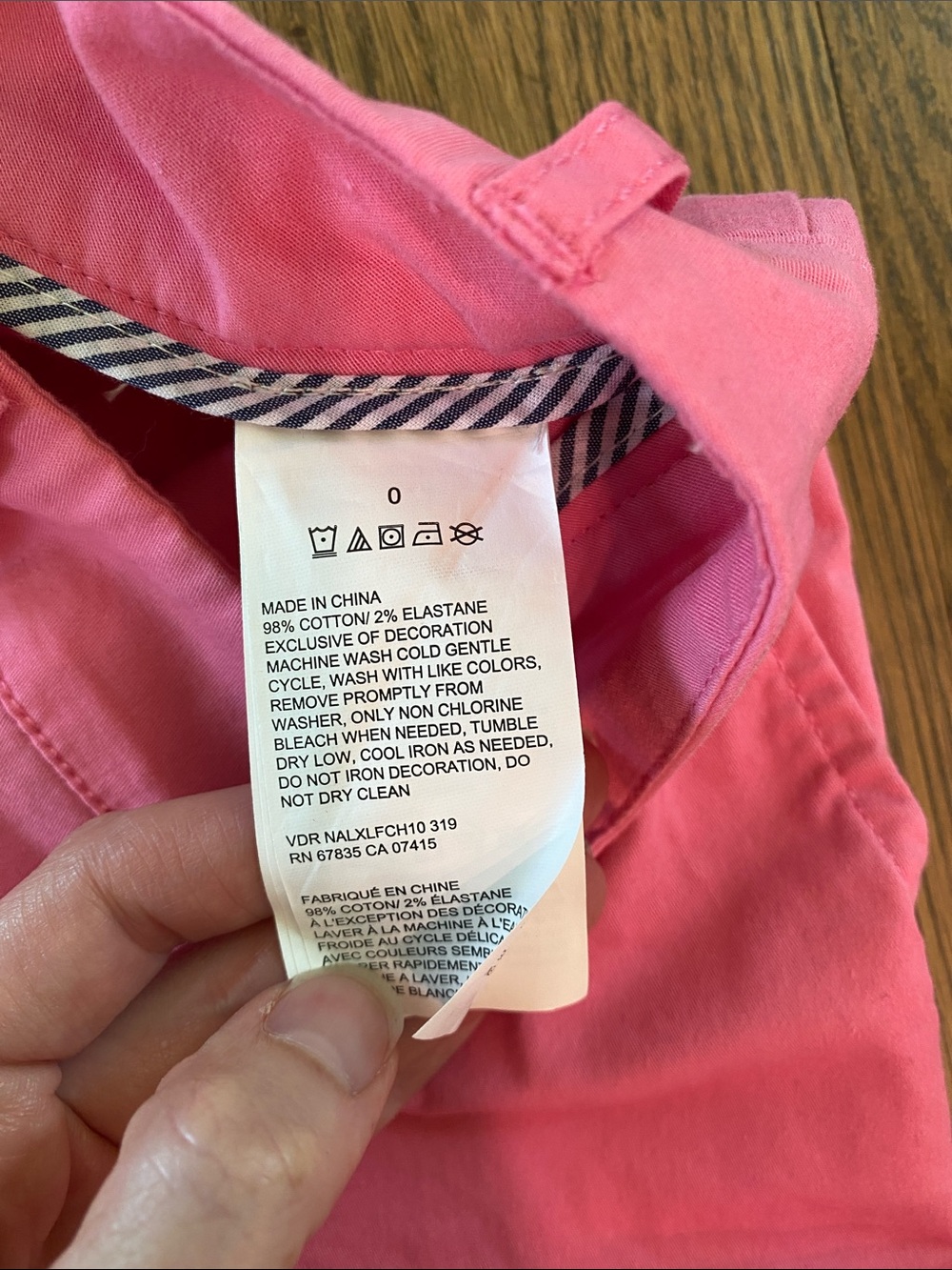 Nautica Bubblegum Pink Casual Cotton Shorts - Picture 2 of 8
